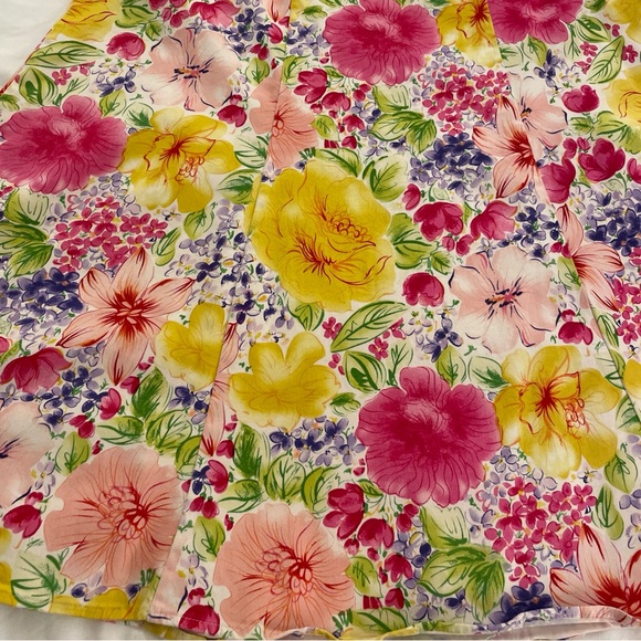 Women’s XL Floral Skirt A Line Paneled Spring Cottage Core Notations - Picture 2 of 10